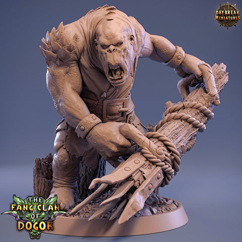 Oger, Troll Unpainted mini | 28mm & 32mm Scale 75mm,100mm Tall | Dungeons and Dragons| Pathfinder Oger| Daybreak Miniatures | Tabletop RPG |