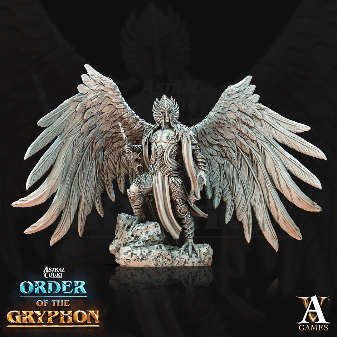 Male Celestial Angel, Solar, Deva | 28mm, 32mm, 75mm Scales | Dungeons and Dragons 5e figure | Pathfinder | Archvillain Games