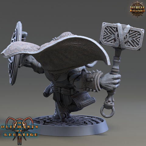 Luxodon Warrior Elephant Race  Scales: 28mm, 32mm,54mm,75mm | D&D 5e Megaboss | Dungeons and Dragons | Pathfinder | Daybreak Miniatures