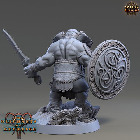 Luxodon Warrior Elephant Race  Scales: 28mm, 32mm,54mm,75mm | D&D 5e Megaboss | Dungeons and Dragons | Pathfinder | Daybreak Miniatures