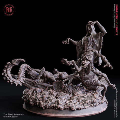 Soul Stitched Flesh Demon Monstrosity | 28mm, 32mm,75mm Scale - Boss Monster Mini - Minis - D&D 5e - Pathfinder  Figurine | Flesh of Gods