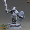 Rhinokin, Rhino-folk WarriorScales: 28mm, 32mm,54mm,75mm | D&D 5e Megaboss | Dungeons and Dragons | Pathfinder | Daybreak Miniatures