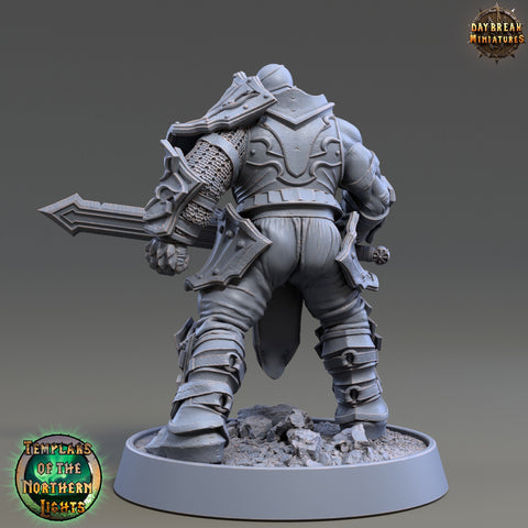Oath Breaker Paladin, Fighter  | 28mm, 32mm, 54mm, 75mm Scales | 100mm Tall | Dungeons and Dragons | Pathfinder | Daybreak Miniatures