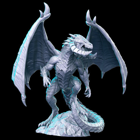 Ancient Gargantuan Dragon| 115mm tall to Head and 150mm top of wings (3 Sizes Options) | Dragon Queen | Dungeons and Dragons 5e | RN Estudio