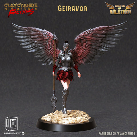 Female Valkyrie Angel Celestial Paladin of Vengeance | 28mm, 32mm, 75mm Scales | Dungeons and Dragons 5e | Pathfinder | Archvillain Games