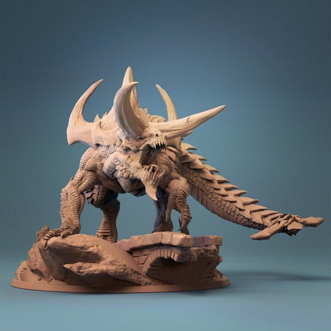 Tarrasque Remastered- Lord of The Print  | Gargantuan Monstrosity 75mm,100mm, 150mm Base | Resin 3d printed | Dungeons and Dragons | DnD 5e|
