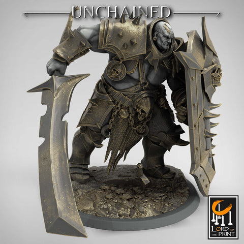 Heavy Chaos Knight Army | Oathbreaker Paladin, Sword and Shield | 28mm, 32mm,75mm Scales, 100mm Tall | Dungeons and Dragons | Pathfinder |