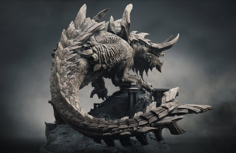Titan Tarrasque (NEW)  Lord of The Print | Gargantuan Monstrosity| 220mm Tall and longer, 165mm Base | Resin | Dungeons and Dragons | DnD 5e
