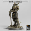 Fighter Great Axe, Light Soldier, Oathbreaker Paladin,Unpainted Miniature | 28mm, 32mm,75mm Scales | Dungeons and Dragons | Pathfinder |
