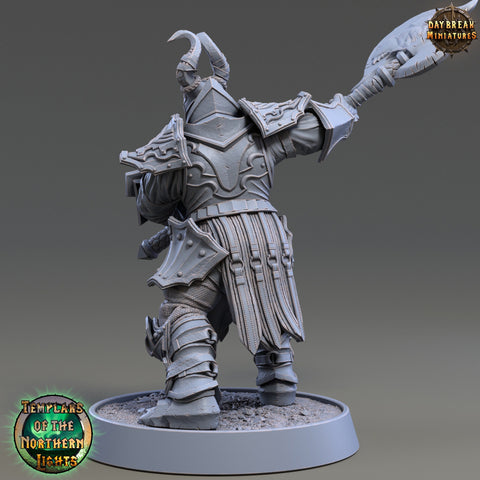 Oath of  Conquest Paladin Unpainted Miniature | 28mm, 32mm, 54mm 75mm Scales | Dungeons and Dragons | Pathfinder | Daybreak Miniatures
