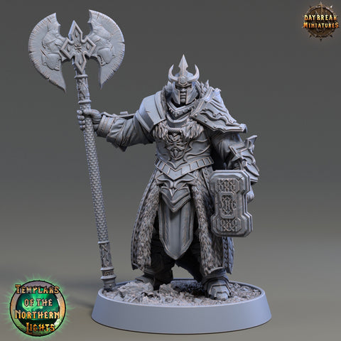 Oath of  Conquest Paladin, Cleric Unpainted Miniature | 28mm, 32mm, 54mm 75mm Scales | Dungeons and Dragons Pathfinder | Daybreak Miniatures