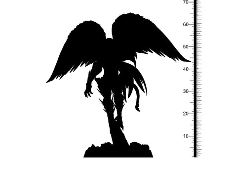 Saraula Fallen Angel Demon | 28mm, 32 mm, 75mm Scale |  Resin Miniature | Dungeons and Dragons | Pathfinder | D&D 5e | Clay Cyanide