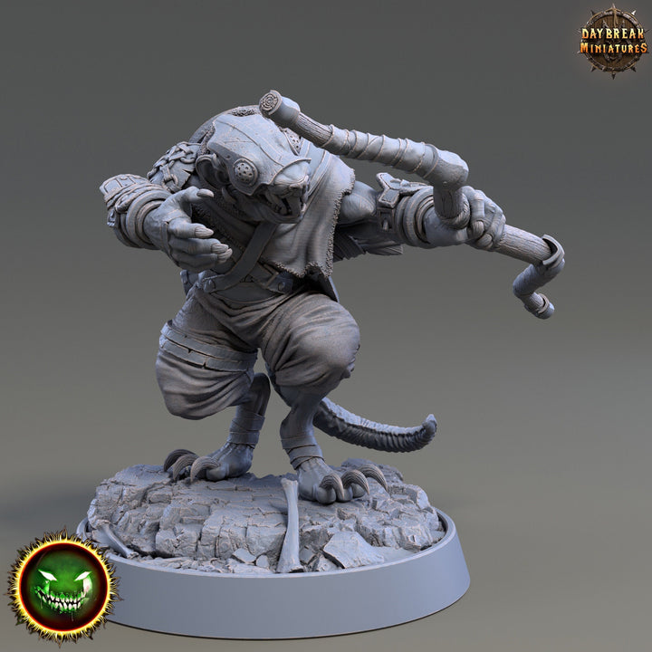 Wererat Archer, Ratfolk, Ratman | Resin | Dungeons and Dragons 5e | 28mm,32mm,54m,75mm Scales | Pathfinder D&amp;D | Daybreak Miniatures