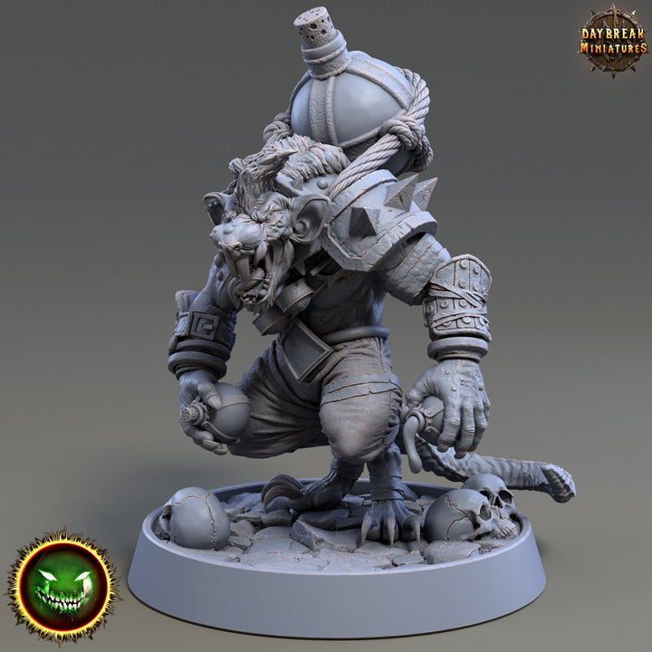 Wererat Artificer, Ratfolk, Ratman |Resin| Dungeons and Dragons 5e | 28mm,32mm,54m,75mm Scales | Pathfinder D&amp;D | Daybreak Miniatures