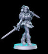 Female Human Young Rogue Assassin Pinup Classic JRPG 28mm,32mm,75mm Scale Miniature Unpainted resin Figurine D&D Tabletop Fantasy Miniature