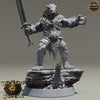 Leonin LionFolk Fighter Barbarian | 28mm, 32mm, 54mm, 75mm Scales,100mm Tall | Dungeons and Dragons D&D 5e | Pathfinder| Daybreak Miniatures