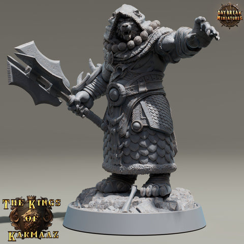 Leonin LionFolk Cleric Paladin | 28mm, 32mm, 54mm, 75mm Scales,100mm Tall | Dungeons and Dragons D&D 5e | Pathfinder| Daybreak Miniatures