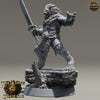 Leonin LionFolk Fighter Barbarian | 28mm, 32mm, 54mm, 75mm Scales,100mm Tall | Dungeons and Dragons D&D 5e | Pathfinder| Daybreak Miniatures