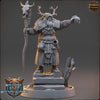 Human Druid, Cleric PC NPC Unpainted| 28mm, 32mm, 54mm, 75mm Scales 100mm Tall | Dungeons and Dragons | Pathfinder | Daybreak Miniatures