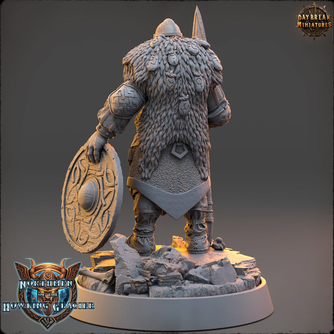 Viking Human Ranger Fighter PC NPC | 28mm, 32mm, 54mm, 75mm Scales 100mm Tall | Dungeons and Dragons | Pathfinder | Daybreak Miniatures