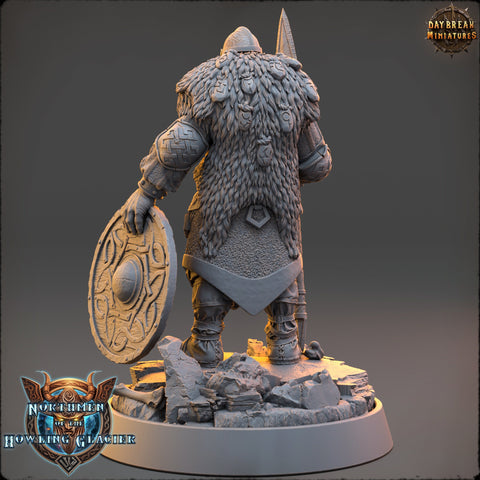 Viking Human Ranger Fighter PC NPC | 28mm, 32mm, 54mm, 75mm Scales 100mm Tall | Dungeons and Dragons | Pathfinder | Daybreak Miniatures