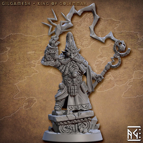 Gnome Wizard King PC NPC | 28mm, 32mm Scale | 54mm,75mm Tall | Resin Miniature | Dungeons and Dragons D&D5e | Pathfinder | Artisan Guild