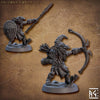 Goblin Fighter Bow Archer, Goblin Spear & Shield | 28mm, 32mm Scale, 54 tall, 75 tall Resin Miniature | Dungeons and Dragons | Artisan Guild