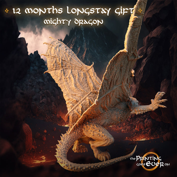 Great Wyrm Dragon miniature 313mm(12.32 Inches) Gargantuan | Also in Ancient, Mature, Young Sizes | Dragon Statue  | Dungeons and Dragons 5e