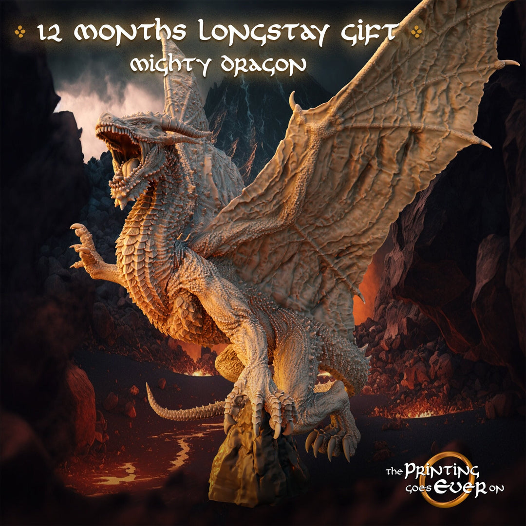 Great Wyrm Dragon miniature 313mm(12.32 Inches) Gargantuan | Also in Ancient, Mature, Young Sizes | Dragon Statue  | Dungeons and Dragons 5e