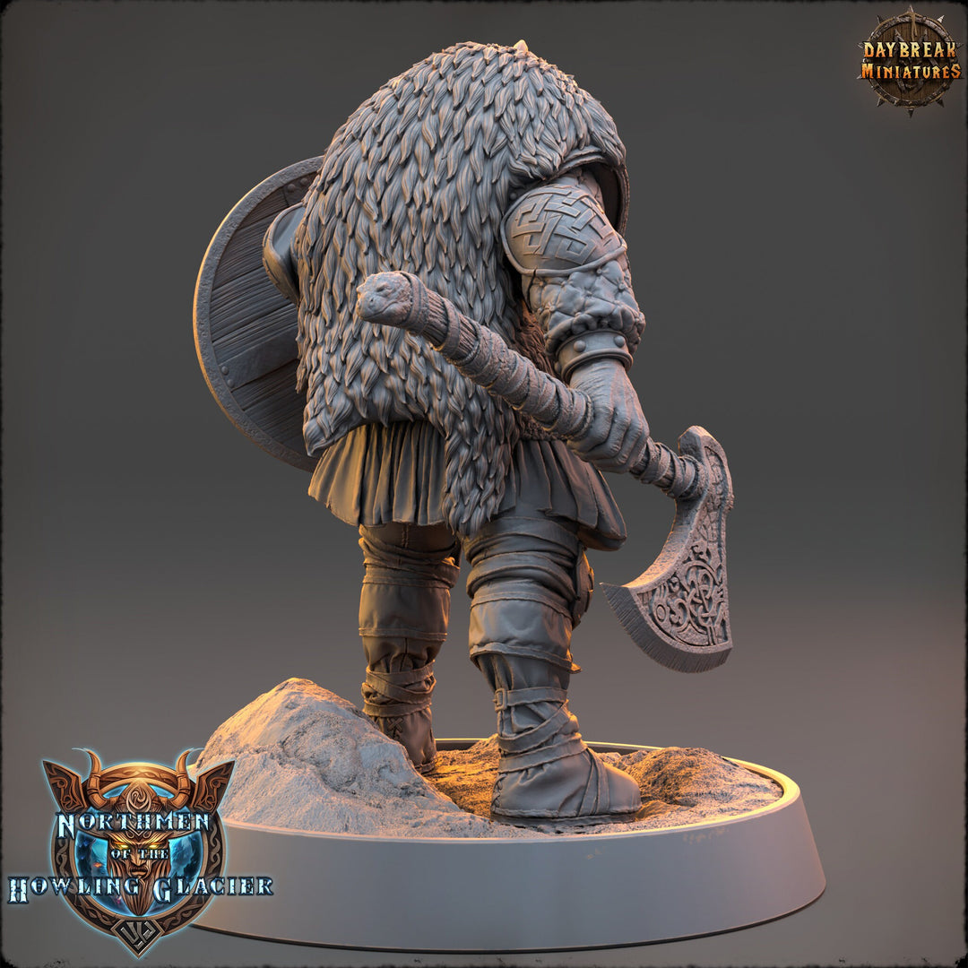 Viking Human Ranger Fighter PC NPC | 28mm, 32mm, 54mm, 75mm Scales 100mm Tall | Dungeons and Dragons | Pathfinder | Daybreak Miniatures