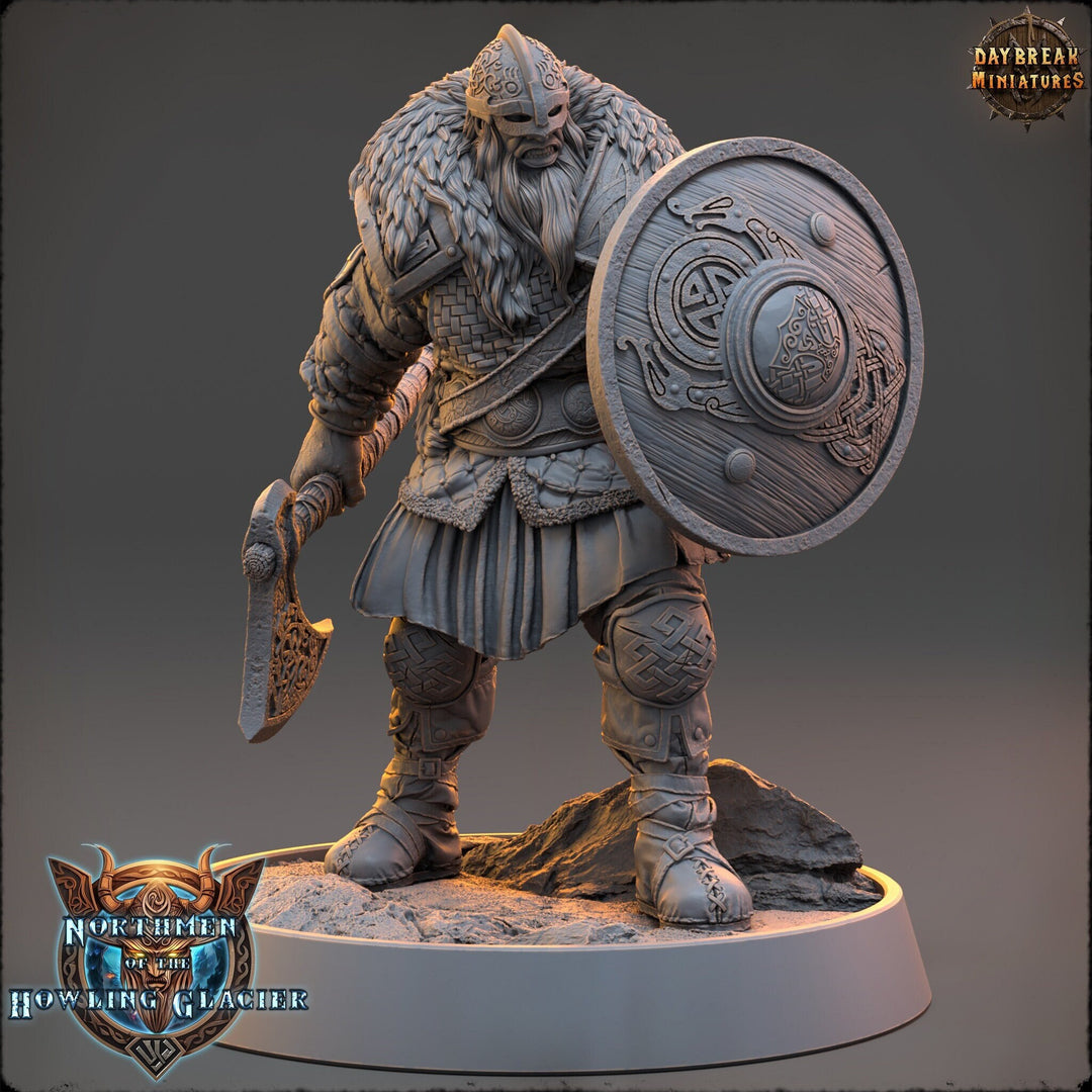Viking Human Ranger Fighter PC NPC | 28mm, 32mm, 54mm, 75mm Scales 100mm Tall | Dungeons and Dragons | Pathfinder | Daybreak Miniatures