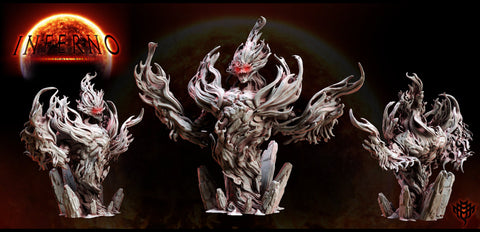 Greater Fire Elementa| Dungeons and Dragons Miniature  Available: 28mm, 32mm 75mm Scale |- Minis - D&D 5e Desert | Mini Monster Mayhem