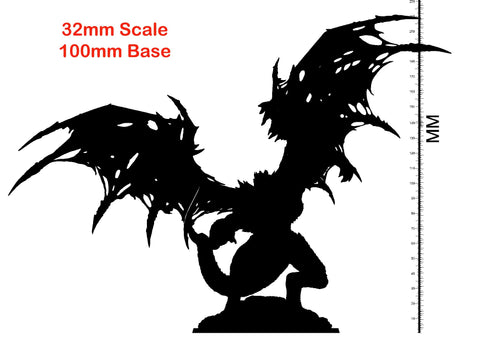 Bolrog Demon Devil Lord Pit Fiend | 220mm Tall top of wings | 3d printed | Dungeons and Dragons | Clay Cyanide