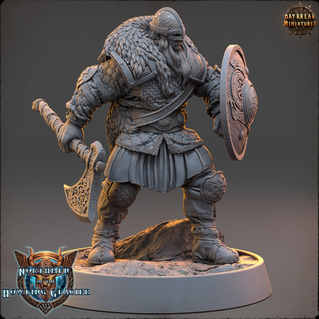 Viking Human Ranger Fighter PC NPC | 28mm, 32mm, 54mm, 75mm Scales 100mm Tall | Dungeons and Dragons | Pathfinder | Daybreak Miniatures