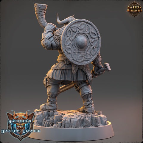 Viking Human Ranger Fighter PC NPC | 28mm, 32mm, 54mm, 75mm Scales 100mm Tall | Dungeons and Dragons | Pathfinder | Daybreak Miniatures