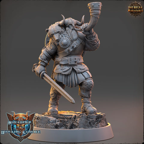Viking Human Ranger Fighter PC NPC | 28mm, 32mm, 54mm, 75mm Scales 100mm Tall | Dungeons and Dragons | Pathfinder | Daybreak Miniatures