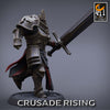 Paladin Knight Templar Unpainted Miniature | 28mm, 32mm,54mm,75mm, 100mm Scales | Dungeons and Dragons | Pathfinder | Lord of The Print