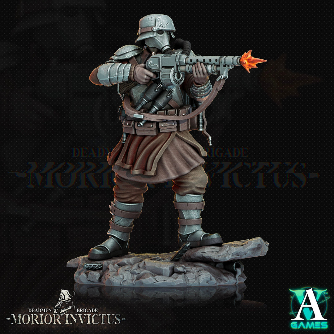 Sci-Fi Miniature Army Veterans |  28mm,32mm Scales | 54mm, 75mm TALL | Resin Mini | Morior Shocktrooper TPG | Archvillain Games