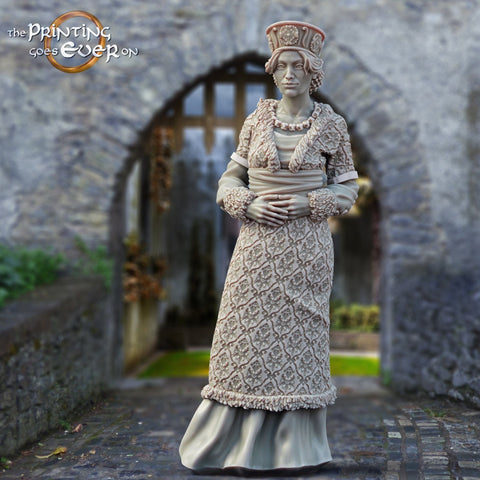 Female Noble Villager Resin Miniature | Available in 28mm, 32mm,54mm,75mm,100mm Scales | Pathfinder Figure DnD | Figurine unpainted |