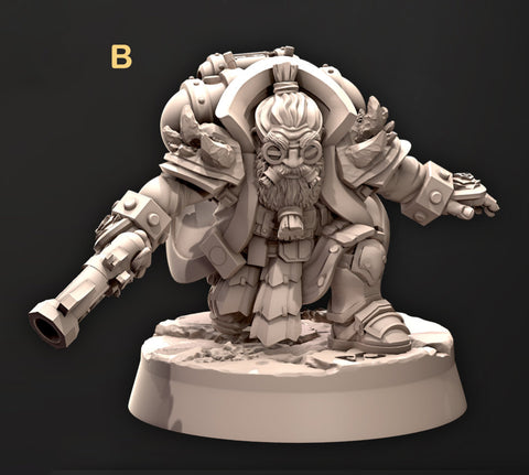 Dwarf Fighter Crossbow Expert & Gunslinger, Artificer  Miniature | Dungeons and Dragons | 28mm,32mm,54mm,75mm, 100mm Scale | Pathfinder
