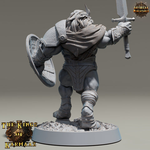 Leonin LionFolk Fighter Paladin | 28mm, 32mm, 54mm, 75mm Scales,100mm Tall | Dungeons and Dragons D&D 5e | Pathfinder| Daybreak Miniatures