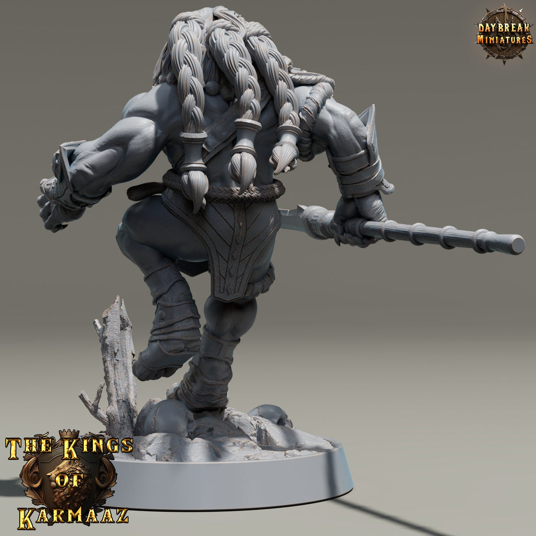 Leonin LionFolk Fighter Barbarian | 28mm, 32mm, 54mm, 75mm Scales,100mm Tall | Dungeons and Dragons D&amp;D 5e | Pathfinder| Daybreak Miniatures