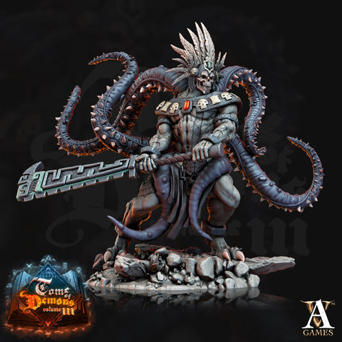 Greater Devil, Demon Resin Miniature | 28mm,32mm Scales (40mm, 50mm, 65mm, 75mm BASE Sizes) |  D&D 5e Nine Hells | Dungeons and Dragons |