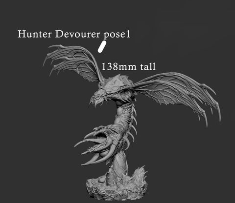 Winged Insectoid Hunter Devourer | Sizes 40mm, 50mm, 60mm Base Size | Dungeons and Dragons | Pathfinder |Figurine Mini | Mini Monster Mayhem