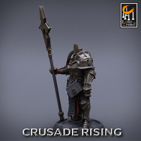 Paladin Knight Templar Cleric Unpainted Miniature | 28mm, 32mm,54mm,75mm, 100mm Scales | Dungeons and Dragons |Pathfinder |Lord of The Print