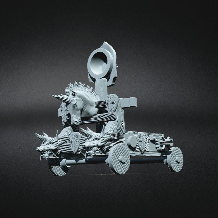 Large Functional Catapult (2 versions) miniature Prop | 28mm, 32mm Scales| Dungeons and Dragons 5e Miniatures | Pathfinder | Figurine DnD |