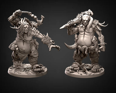 Hill Giant, Oger | 28mm & 32mm Scale | 90mm Tall (32mm scale)| Dungeons and Dragons | Pathfinder Oger | Daybreak Miniatures | Tabletop RPG |