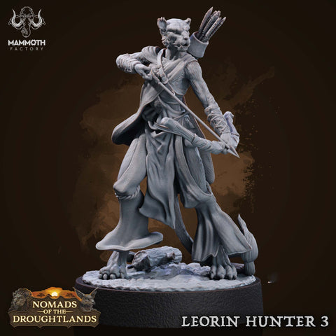 Female Leonin LionFolk Tabaxi Fighter Ranger Unpainted | 28mm,32mm,54mm,75mm,100mm Scale | Resin Dungeons and Dragons D&D 5e  | Pathfinder |