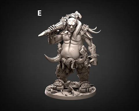 Hill Giant, Oger | 28mm & 32mm Scale | 90mm Tall (32mm scale)| Dungeons and Dragons | Pathfinder Oger | Daybreak Miniatures | Tabletop RPG |