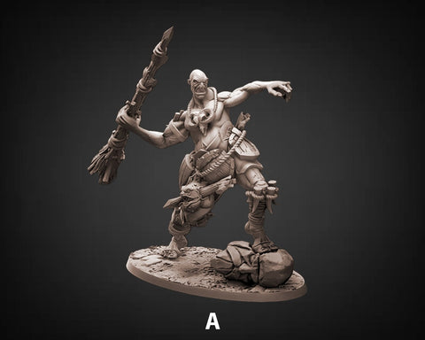 Stone Giant, Oger | 28mm, 32mm Scale | 95mm Tall (32mm scale)| Dungeons & Dragons | Pathfinder Oger | Daybreak Miniatures | Tabletop RPG |